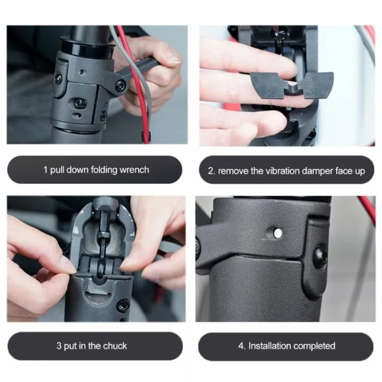 3 PCS Shock Absorption Shockproof Standing Handle Rubber Damper for Xiaomi Mijia M365 Electric Scooter(Blue)