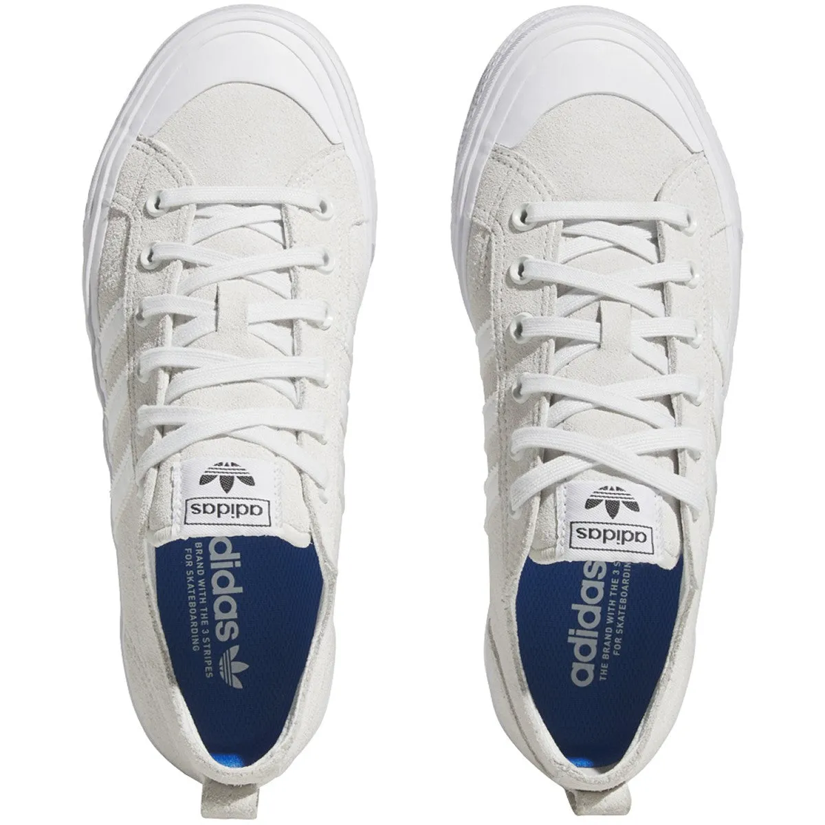 Adidas Nizza Low ADV Skateboard Shoe - Crystal White/White/White