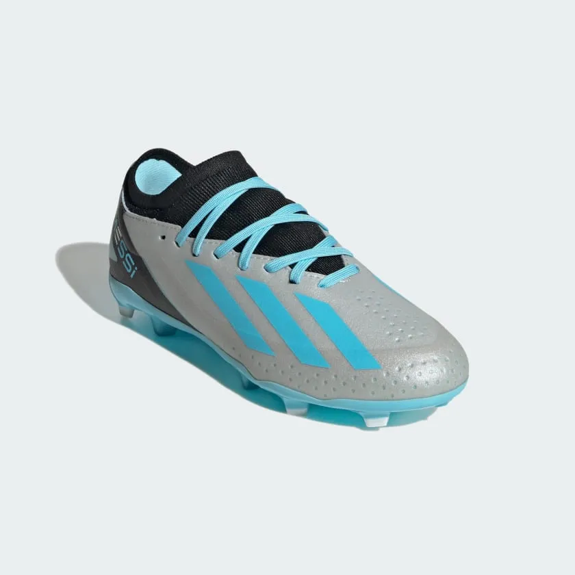 ADIDAS X CRAZYFAST MESSI.3 FIRM GROUND BOOTS - SILVER