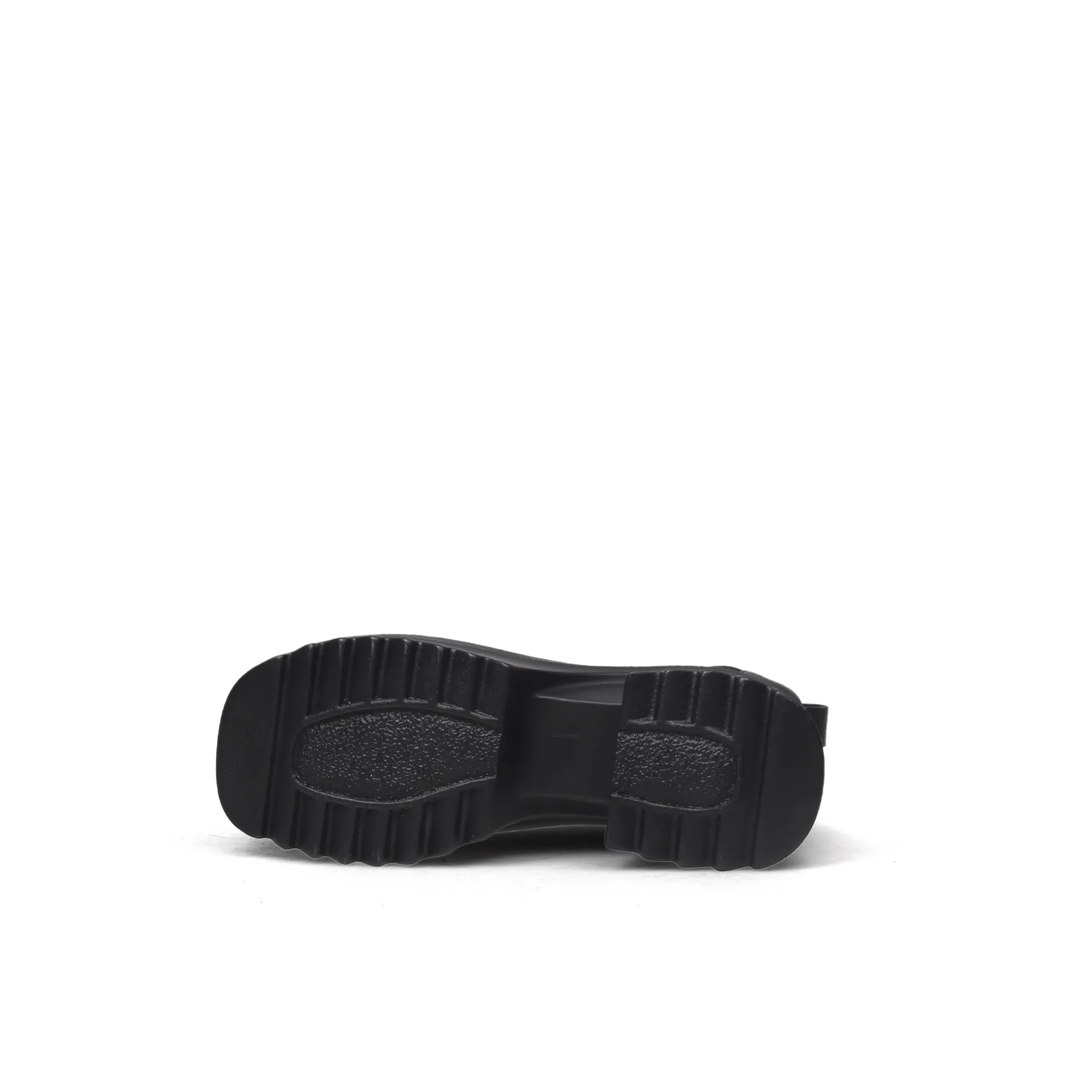 Black Leather Platform Ankle Boots