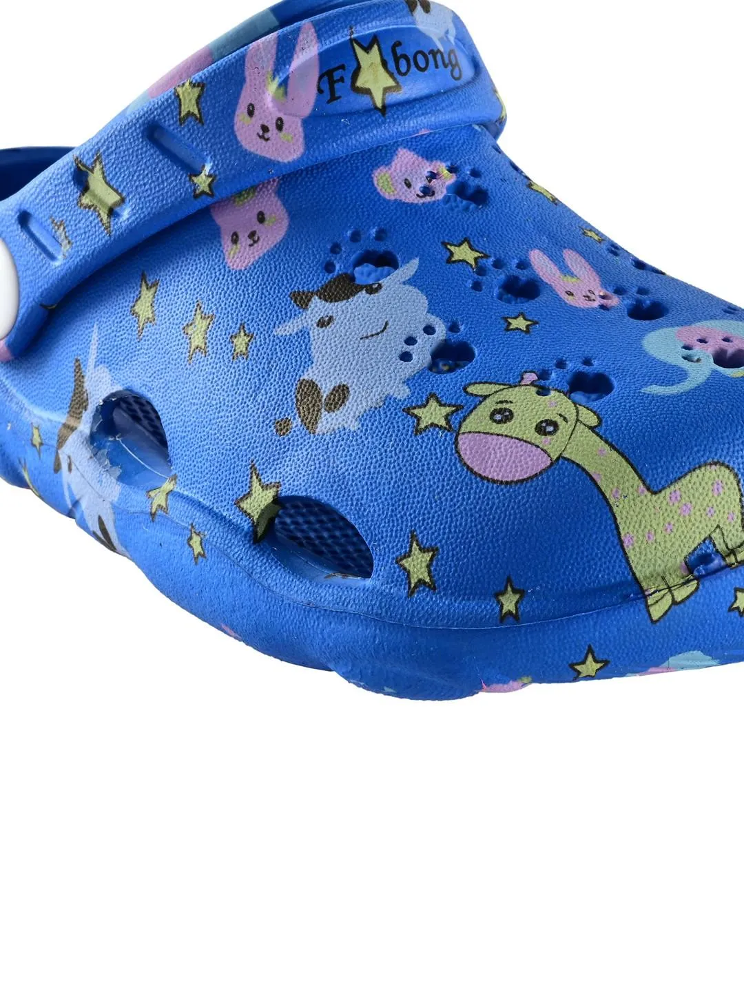 Blue Cartoon Animal-Themed Clogs For Boys