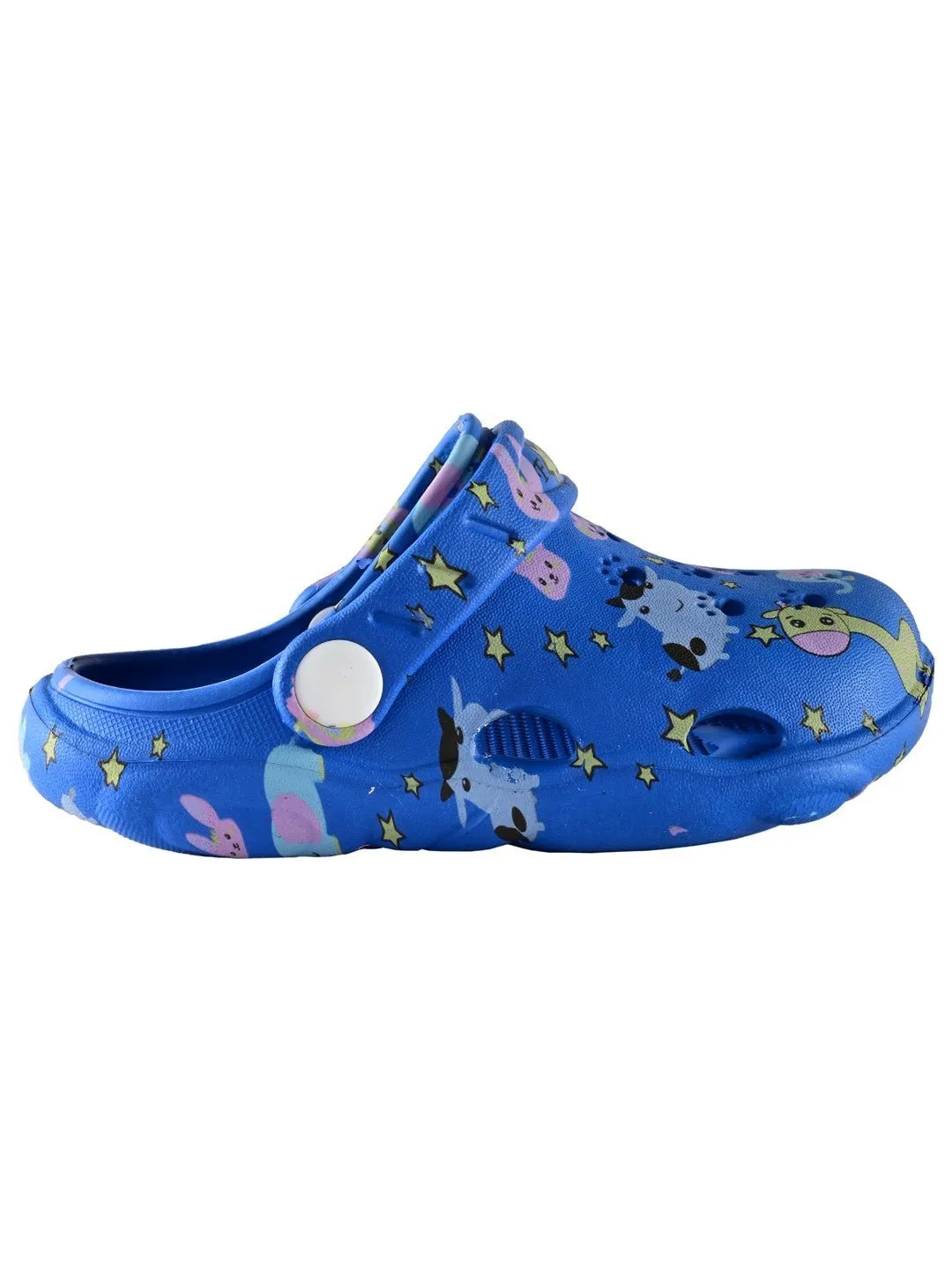 Blue Cartoon Animal-Themed Clogs For Boys