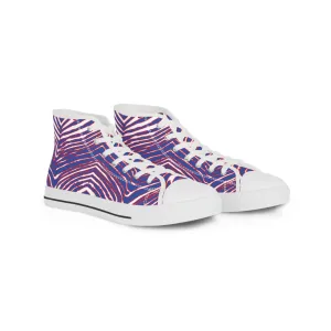 Buffalo Football Pattern Men's High Top Sneakers