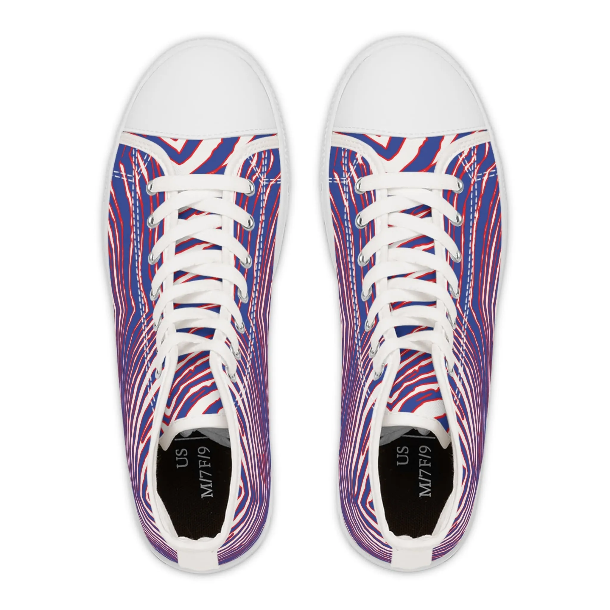 Buffalo Football Pattern Women's High Top Sneakers