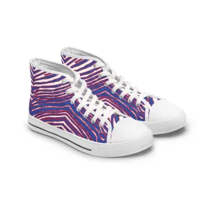 Buffalo Football Pattern Women's High Top Sneakers