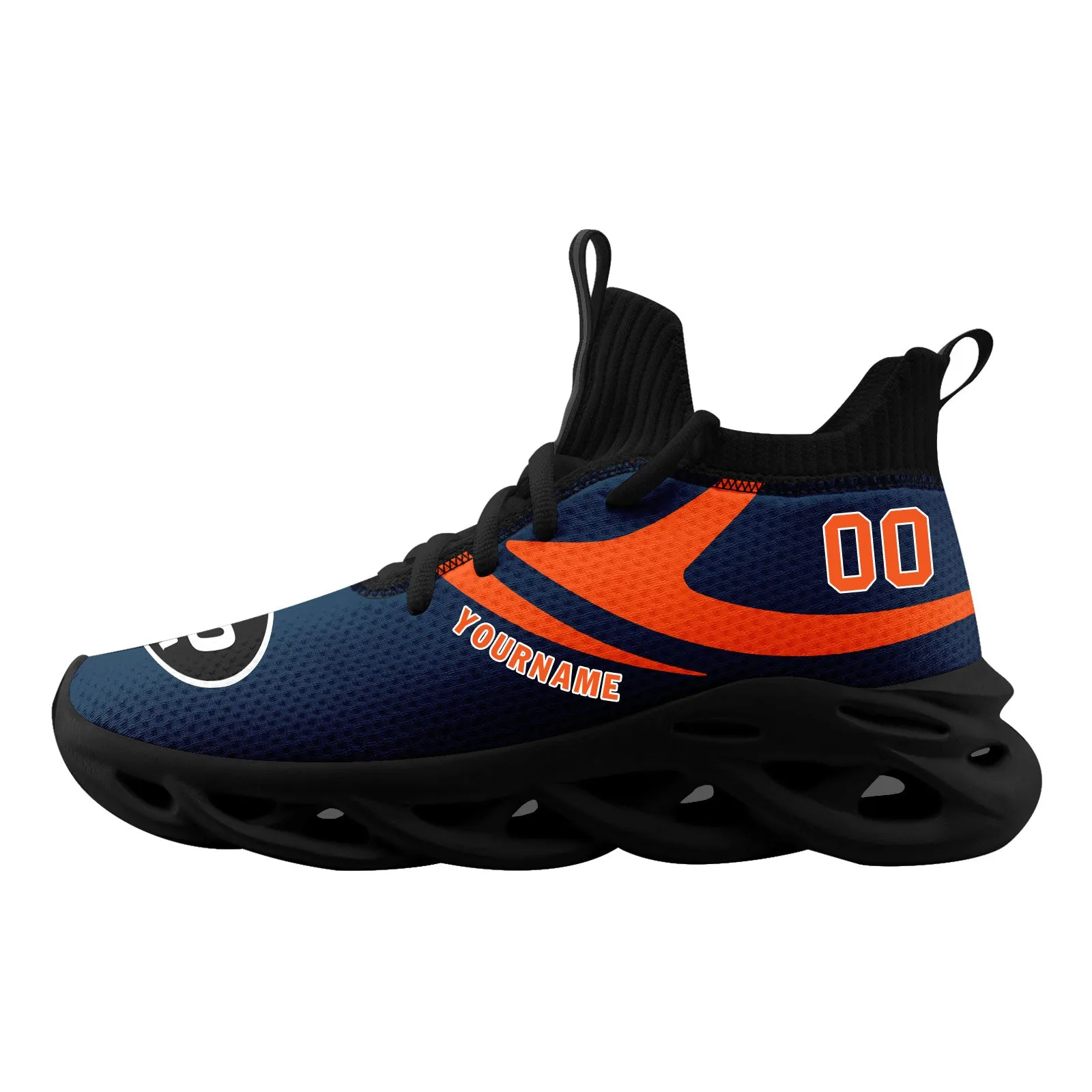 Custom Blue Denver Football Jersey and Sports Shoes Combo Offer Personalized Combo ZH-D025008-12