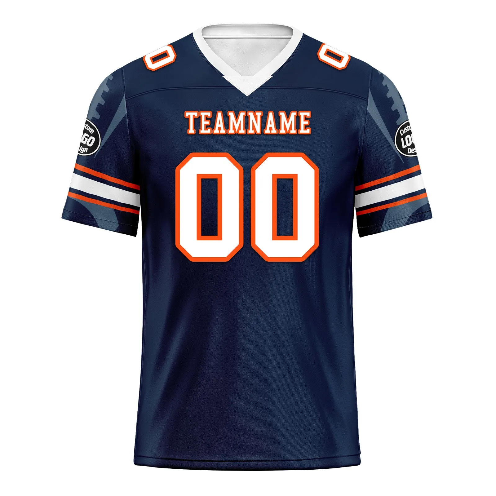Custom Blue Denver Football Jersey and Sports Shoes Combo Offer Personalized Combo ZH-D025008-12