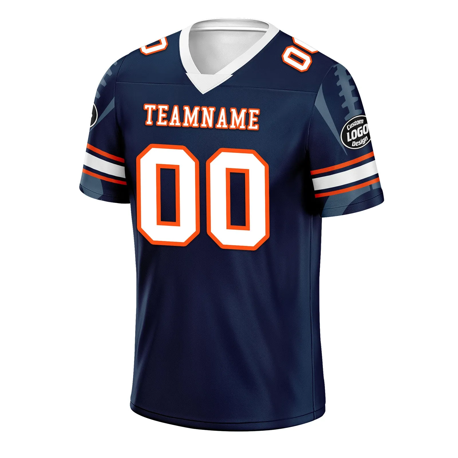 Custom Blue Denver Football Jersey and Sports Shoes Combo Offer Personalized Combo ZH-D025008-12