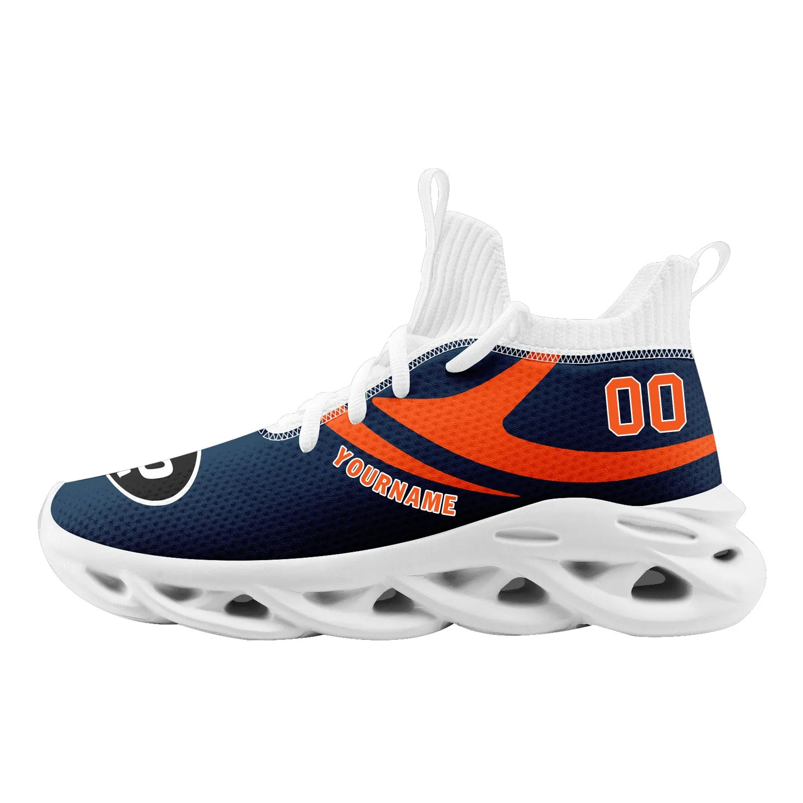 Custom Blue Denver Football Jersey and Sports Shoes Combo Offer Personalized Combo ZH-D025008-12