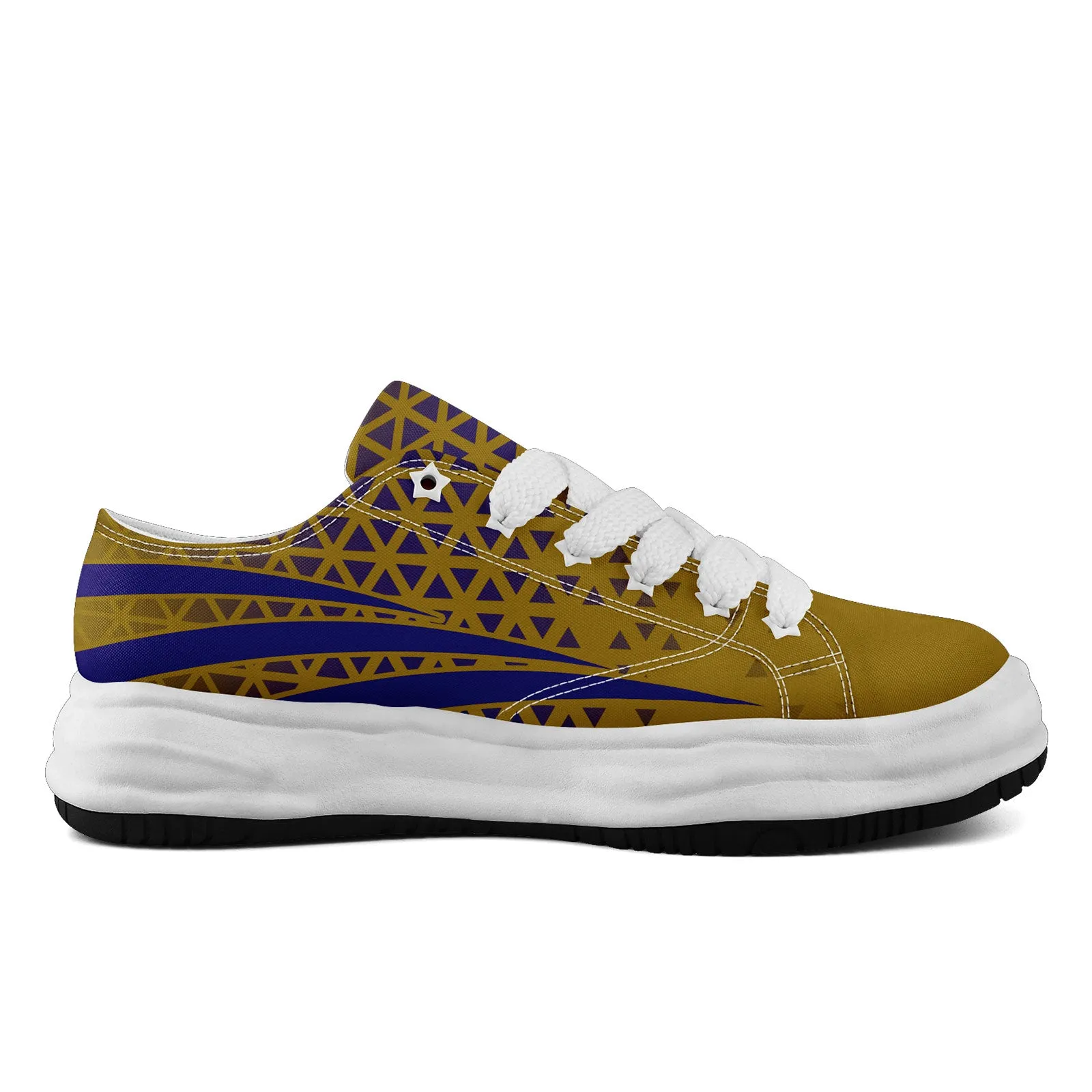Custom Blue Yellow Maryland Football Jersey and Sports Shoes Combo Offer Personalized Combo ZH-D023031-2