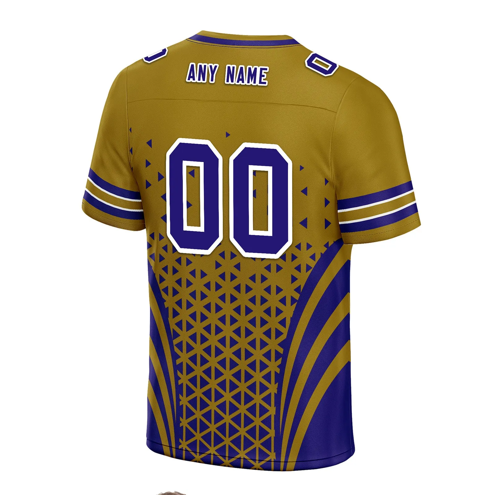 Custom Blue Yellow Maryland Football Jersey and Sports Shoes Combo Offer Personalized Combo ZH-D023031-2