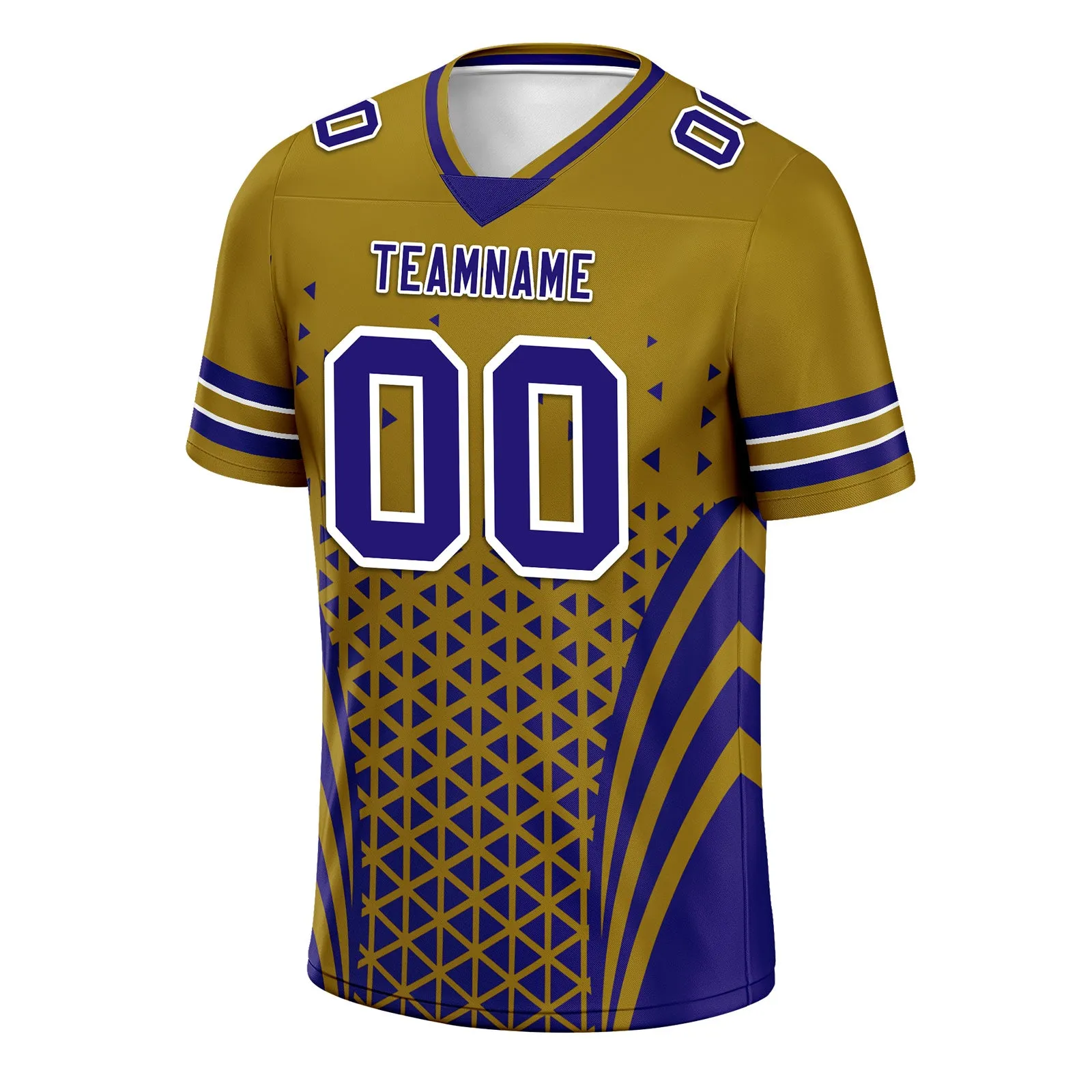 Custom Blue Yellow Maryland Football Jersey and Sports Shoes Combo Offer Personalized Combo ZH-D023031-2