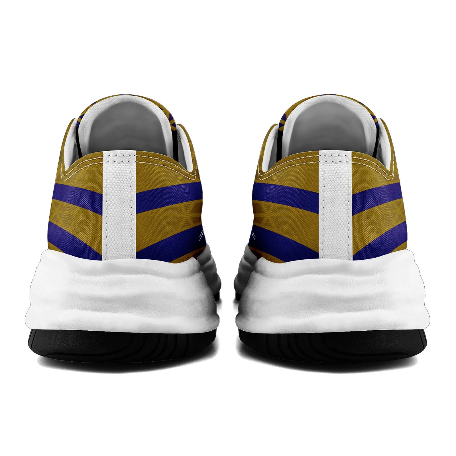Custom Blue Yellow Maryland Football Jersey and Sports Shoes Combo Offer Personalized Combo ZH-D023031-2