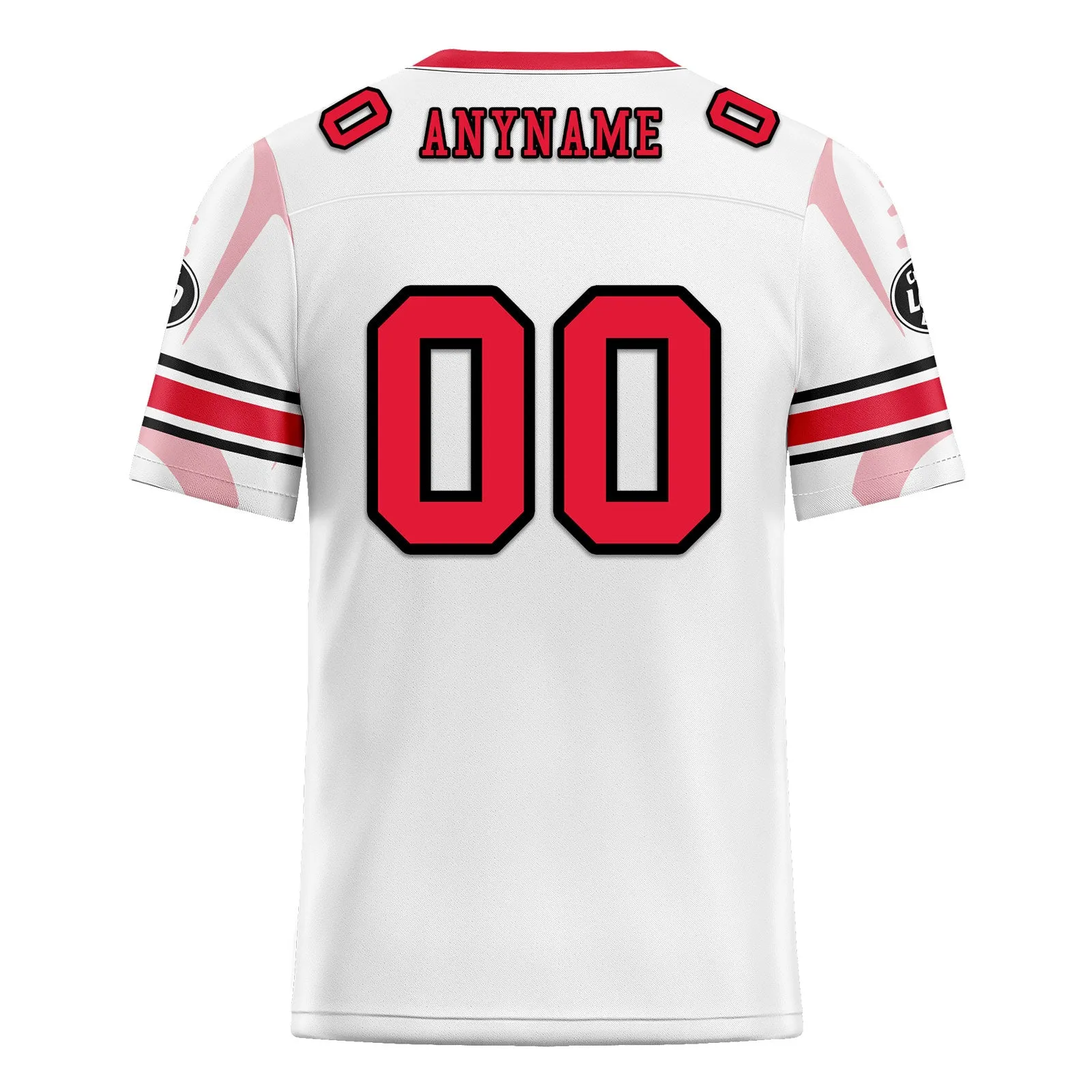 Custom White Red Kansas City Football Jersey and Sports Shoes Combo Offer Personalized Combo ZH-D025008-18