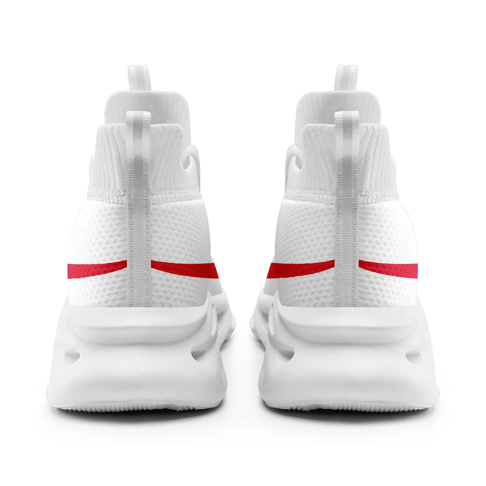 Custom White Red Kansas City Football Jersey and Sports Shoes Combo Offer Personalized Combo ZH-D025008-18