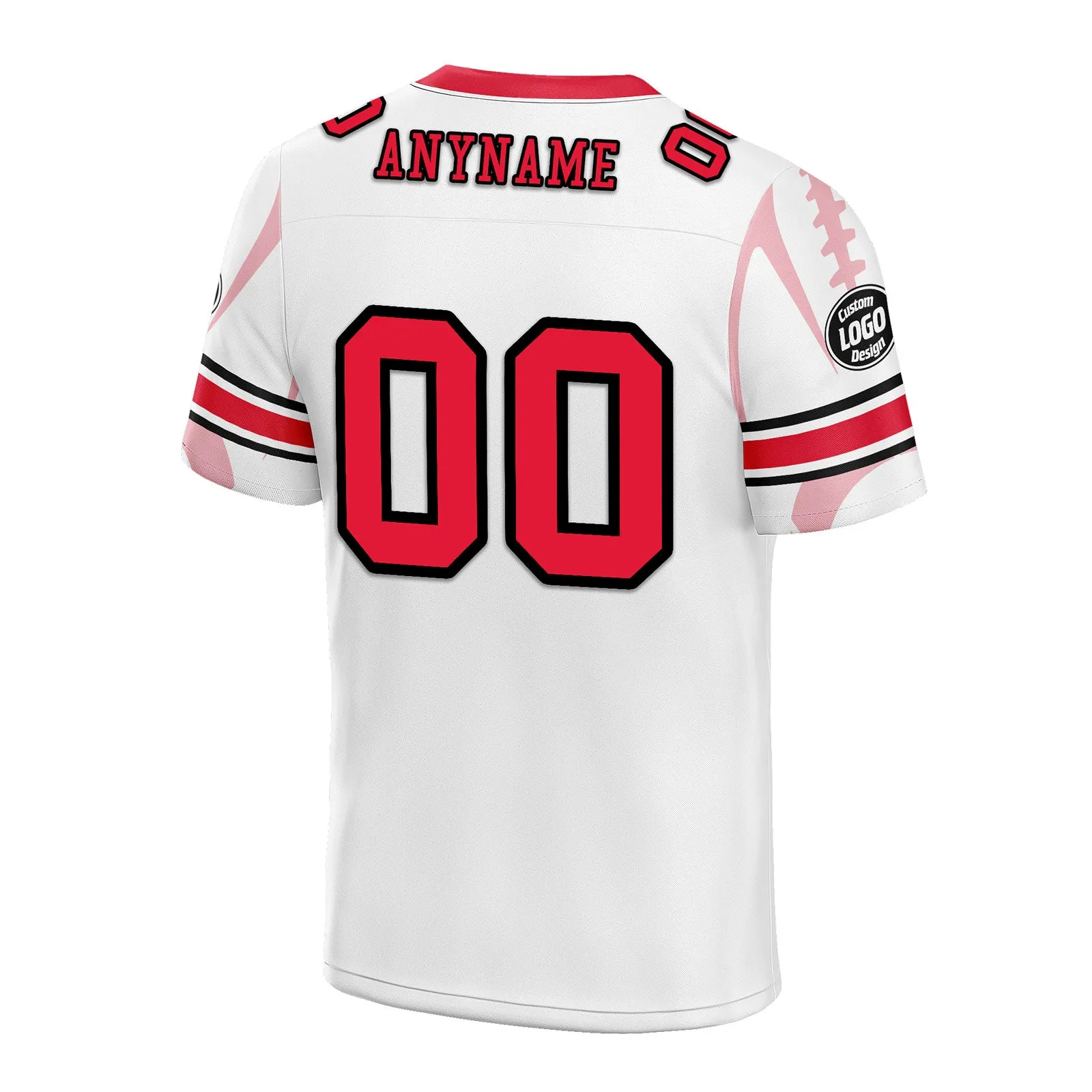Custom White Red Kansas City Football Jersey and Sports Shoes Combo Offer Personalized Combo ZH-D025008-18