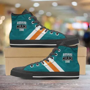 Diehard Miami Fan Canvas High Top Shoes