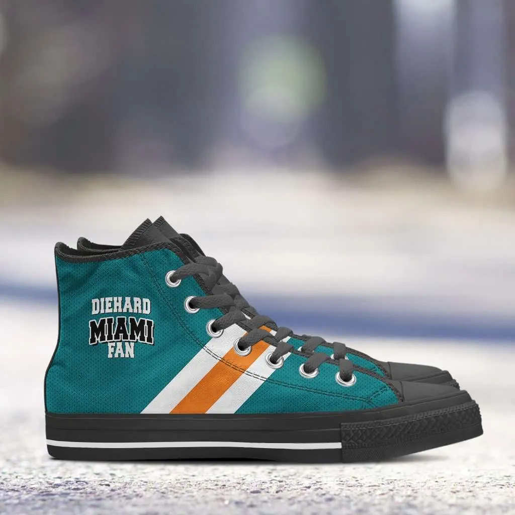 Diehard Miami Fan Canvas High Top Shoes