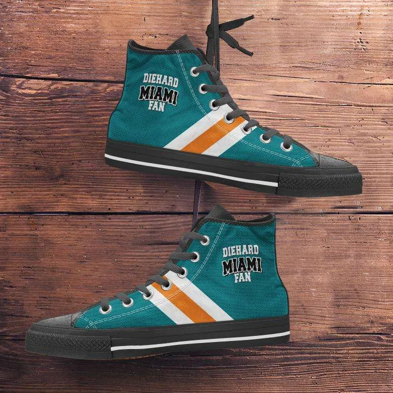 Diehard Miami Fan Canvas High Top Shoes
