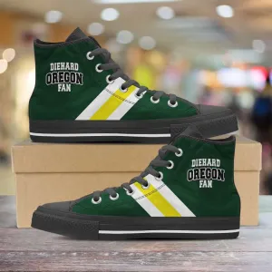 Diehard Oregon Fan Canvas High Top Shoes