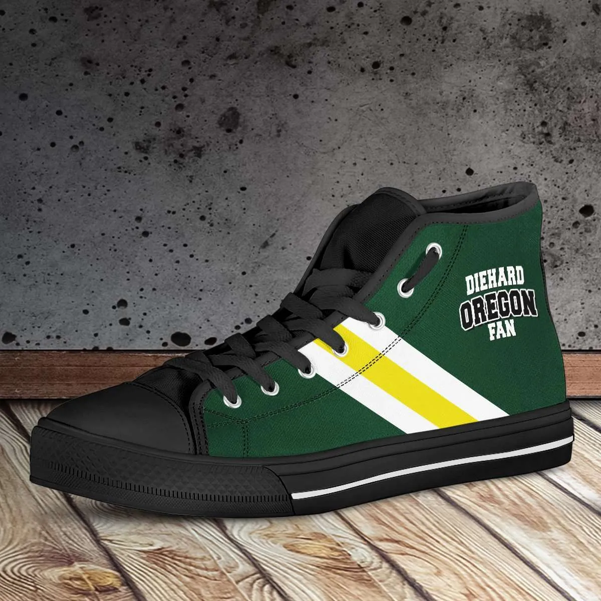 Diehard Oregon Fan Canvas High Top Shoes