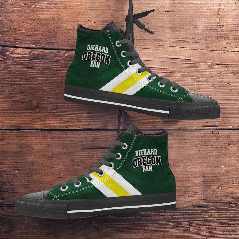 Diehard Oregon Fan Canvas High Top Shoes