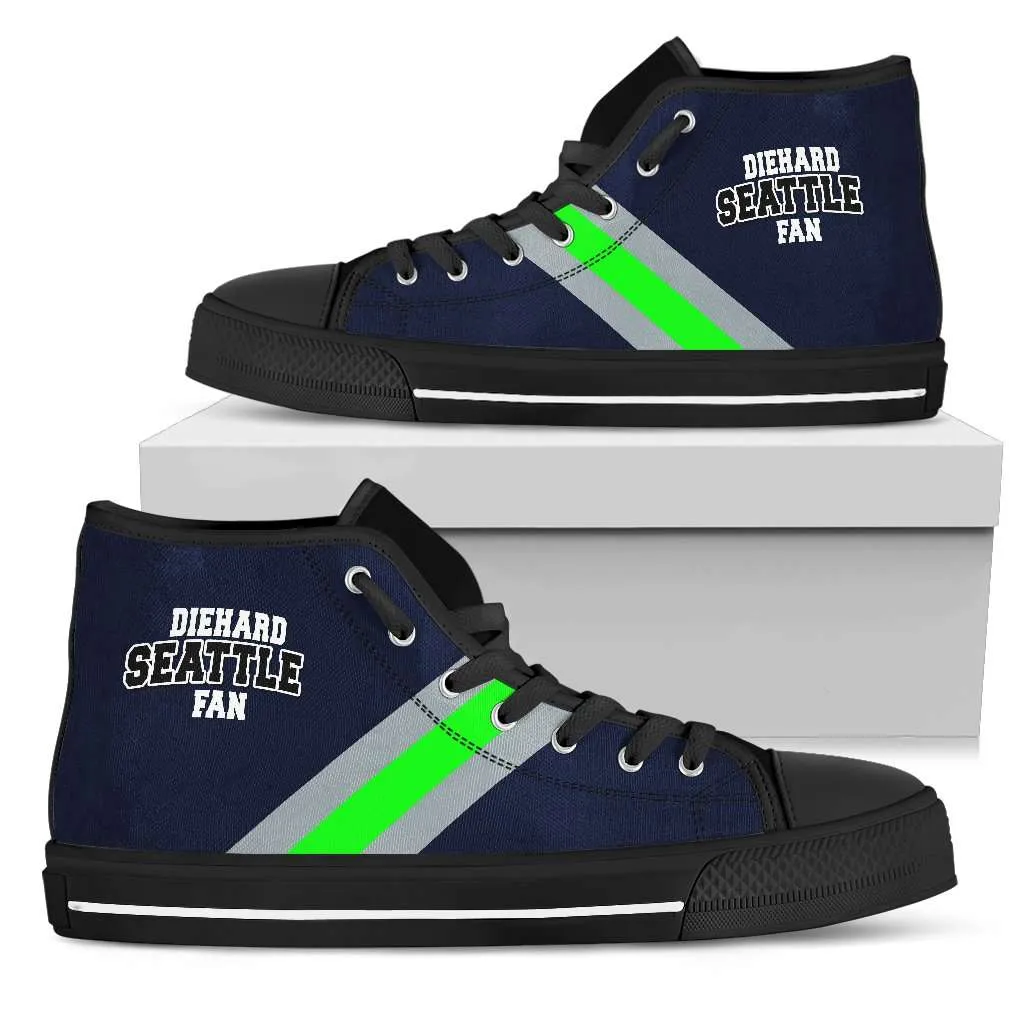 Diehard Seattle Fan Canvas High Top Shoes