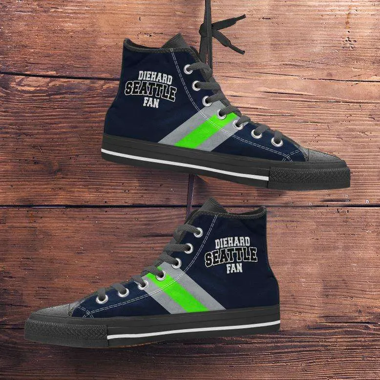 Diehard Seattle Fan Canvas High Top Shoes