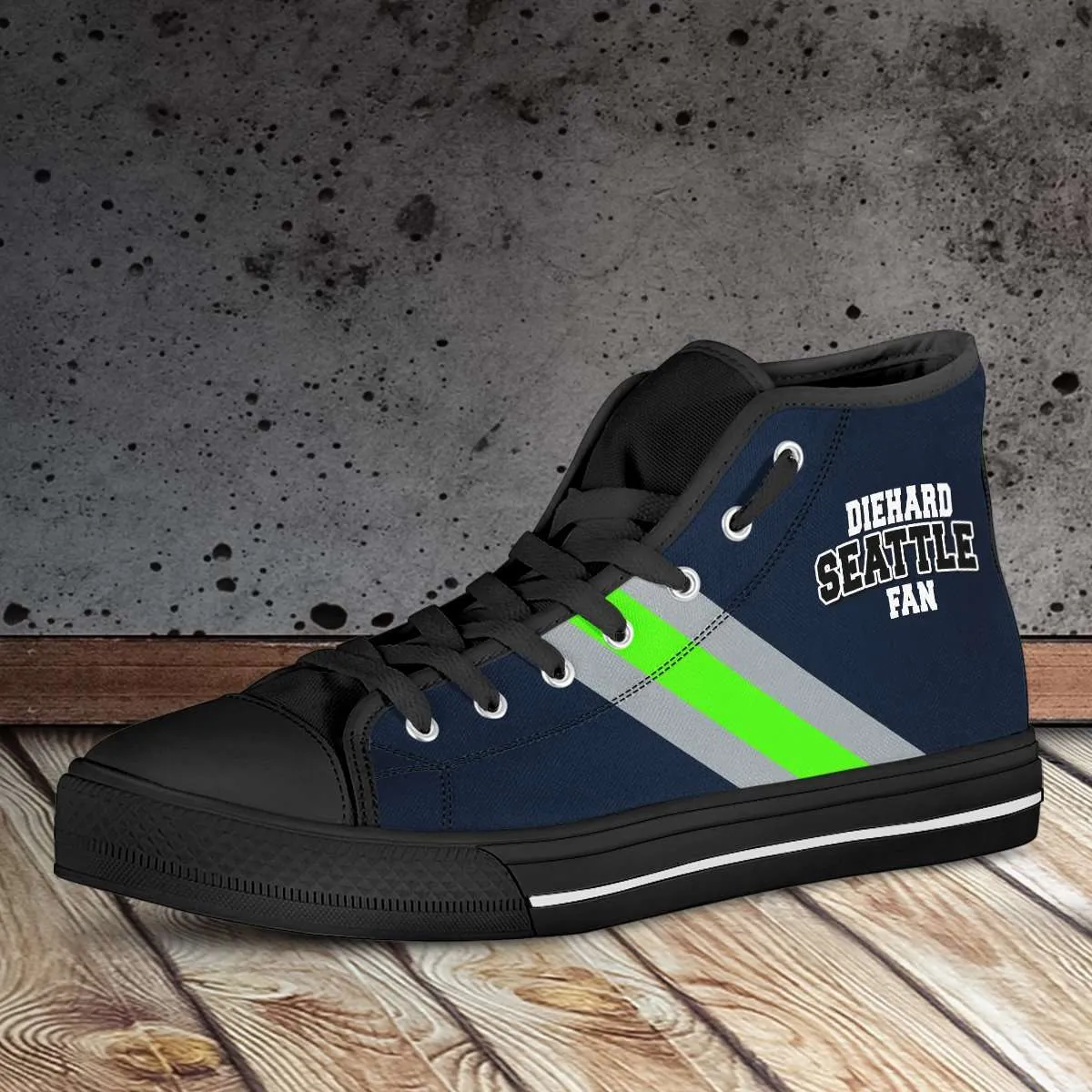Diehard Seattle Fan Canvas High Top Shoes