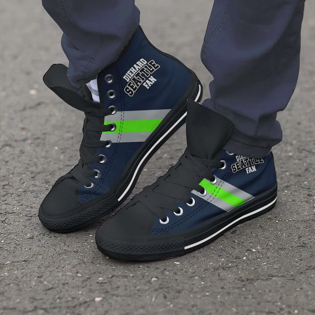 Diehard Seattle Fan Canvas High Top Shoes