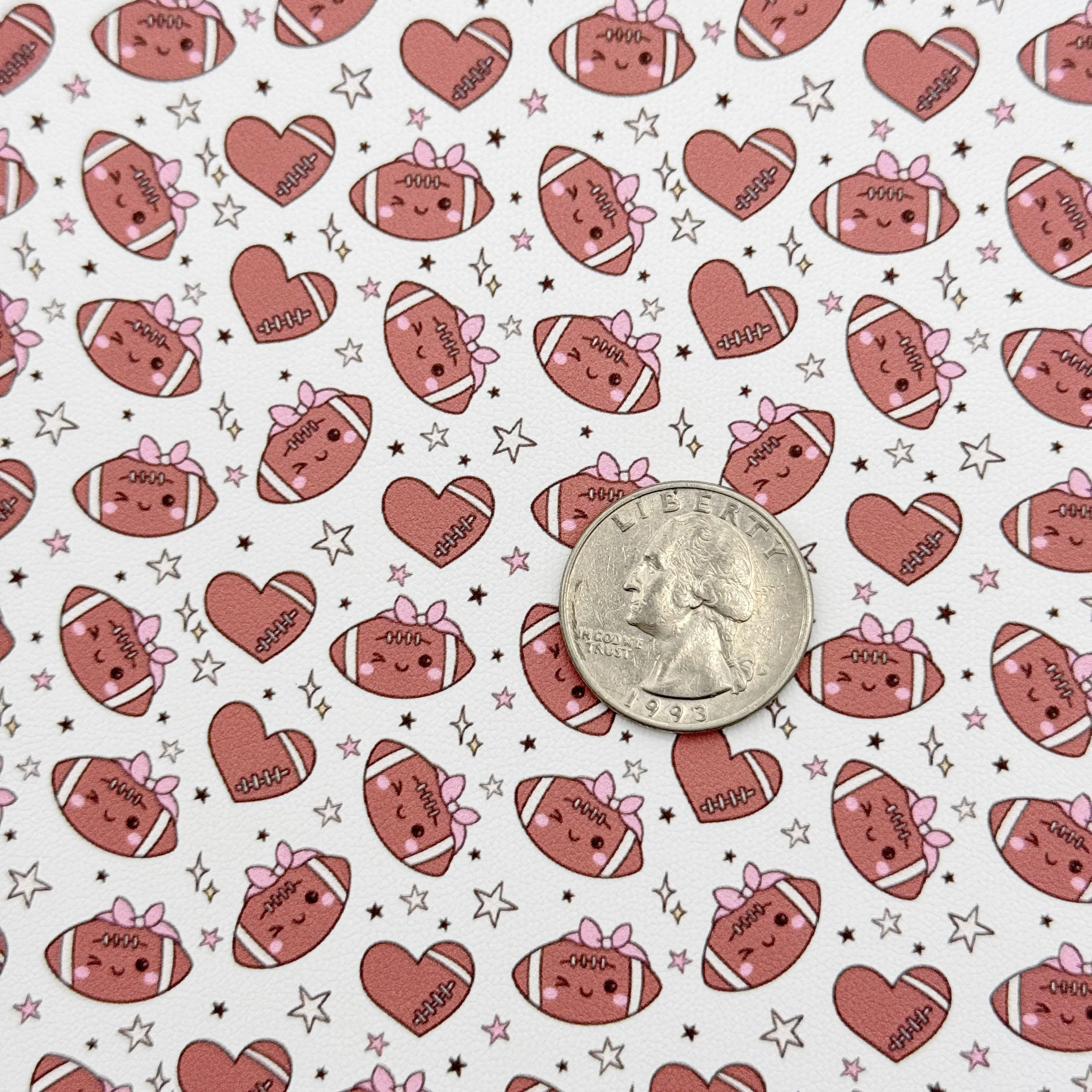 FOOTBALL CUTIE - Custom Printed Smooth Faux Leather
