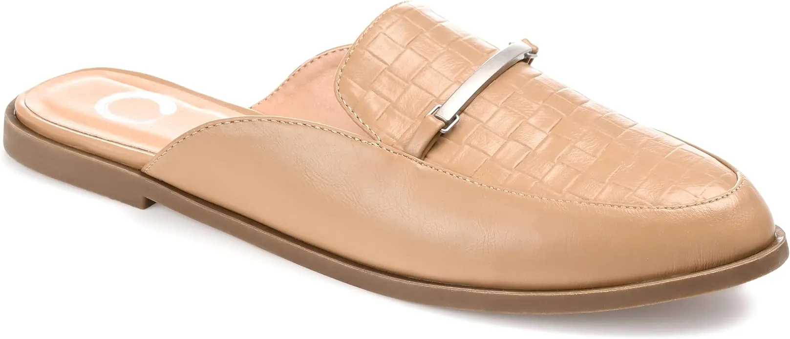 Journee Collection Women's Rubee Slip On Round Toe Mules Flats  Color Taupe Size 7M
