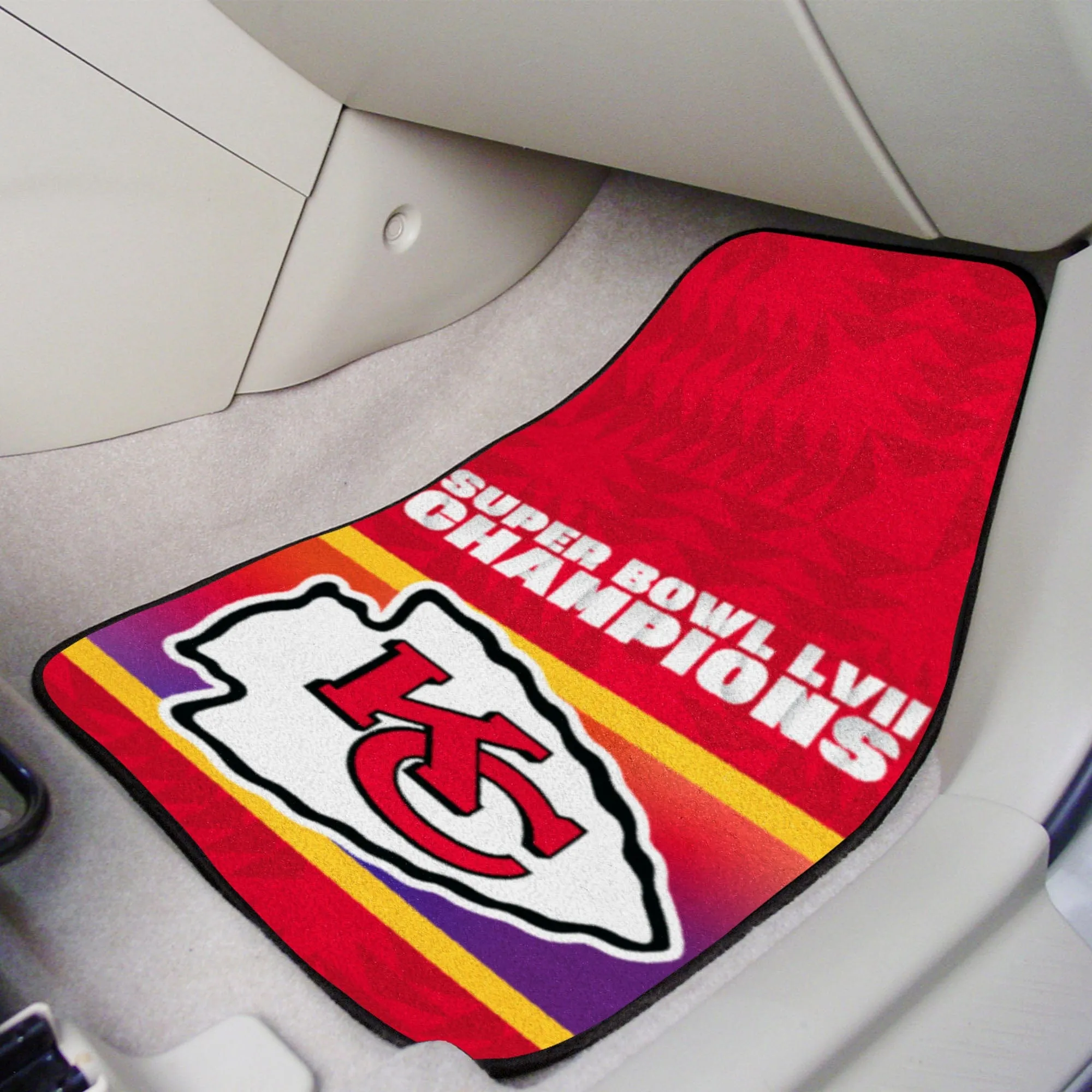 Kansas City Chiefs Super Bowl LVII 2-pc Carpet Car Mat Set