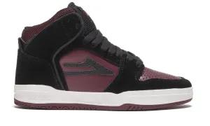 Lakai Telford Kids Skate Shoes - Black / Burgundy