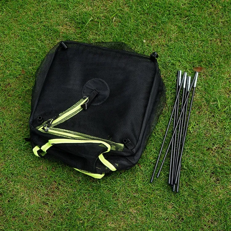 Outdoor Folding Drying Net Four-Layer Storage Basket Storage Basket Camping Drying Fish Drying Net Rack Hanging Basket(Green)