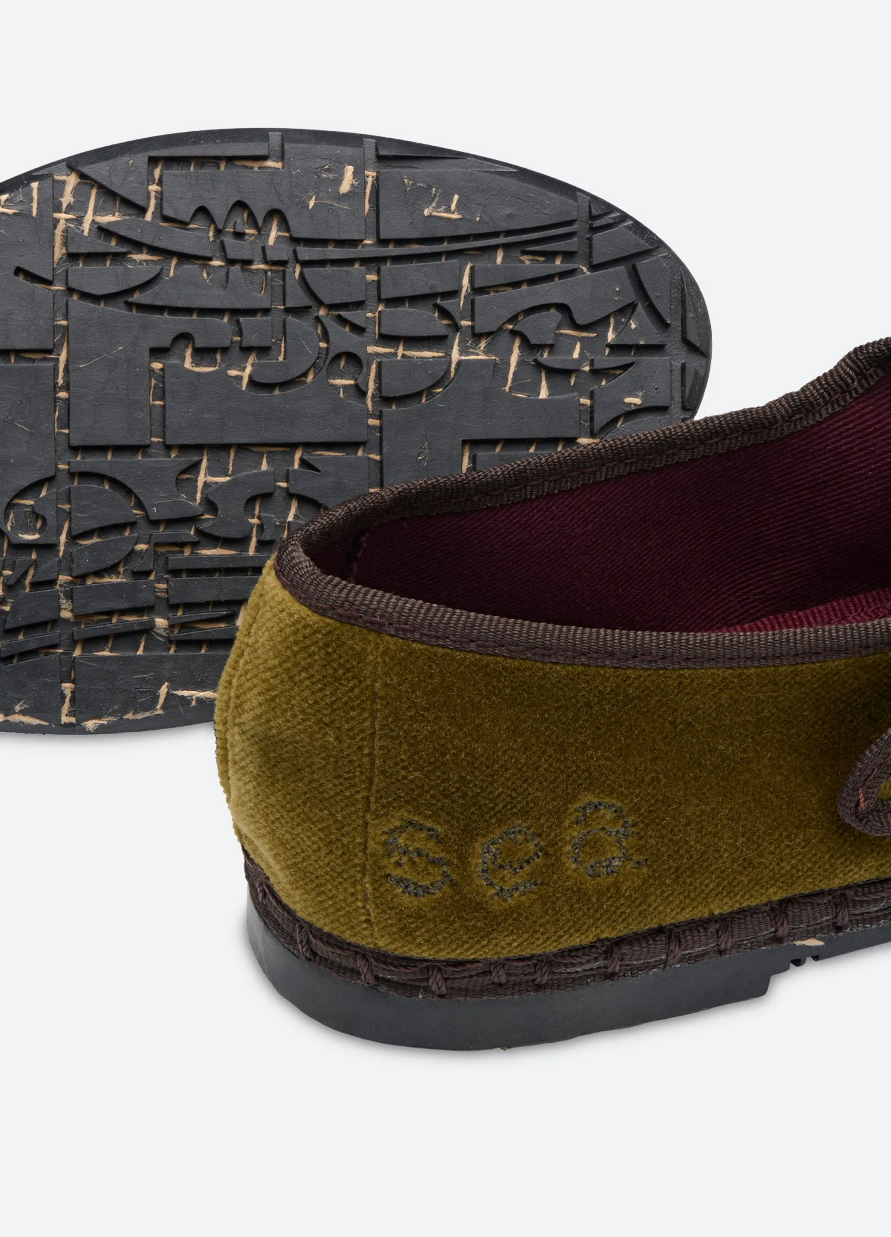 Velvet Mary Jane Flats