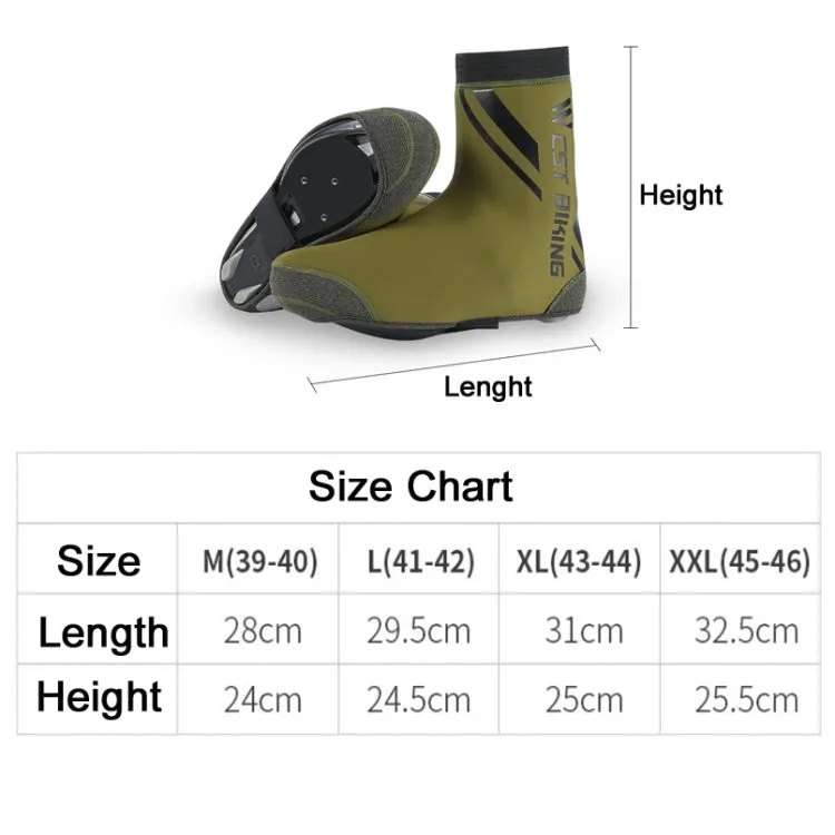 WEST BIKING YP0215049 Cycling Windproof And Warm Shoe Cover, Size: L(ArmyGreen)