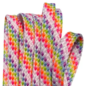 White Rainbow 96 inch CORE Roller Skate Laces (Narrow 6mm)