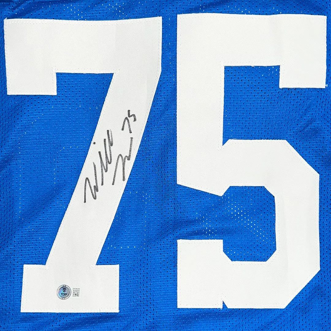 Will Fries Signed Indianapolis Blue Football Jersey (Beckett)