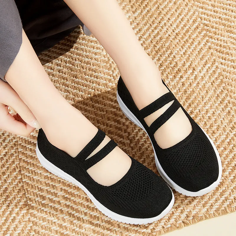Women's Knit Mary Jane Flat